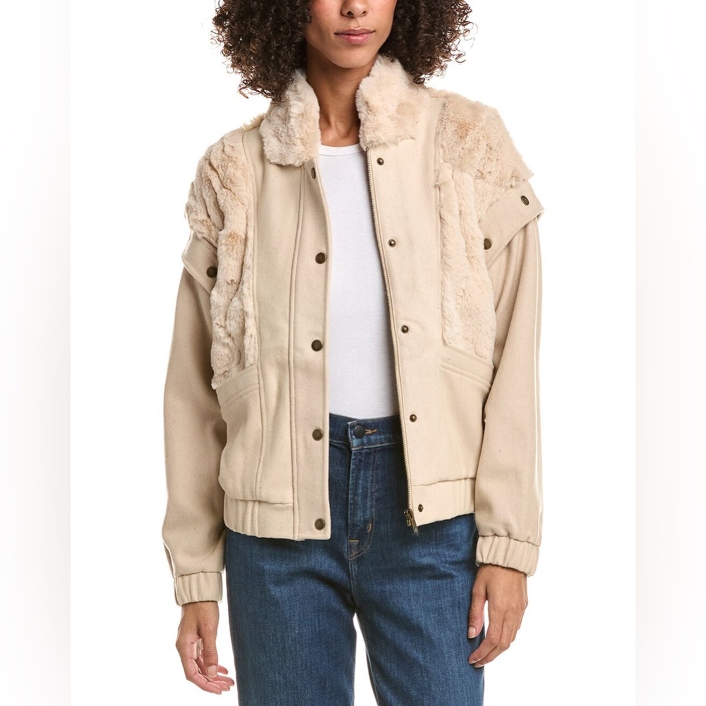 Saltwater Luxe Snap-Off Sleeve Bomber Jacket